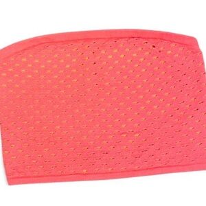 Aerie Coral Pink Perforated Strapless Tube Top